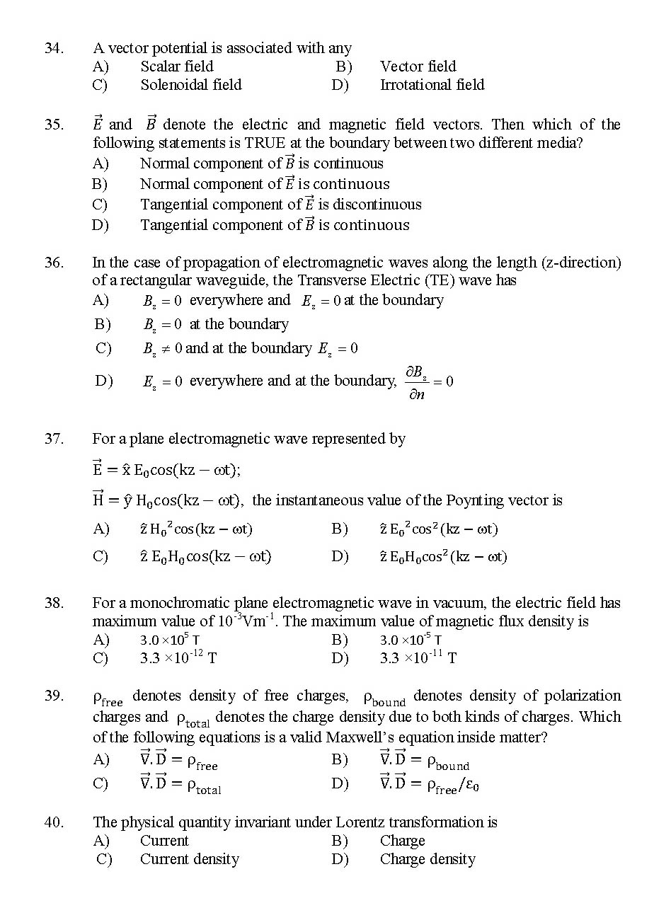 Kerala SET Physics Exam 2015 Question Code 15624 5