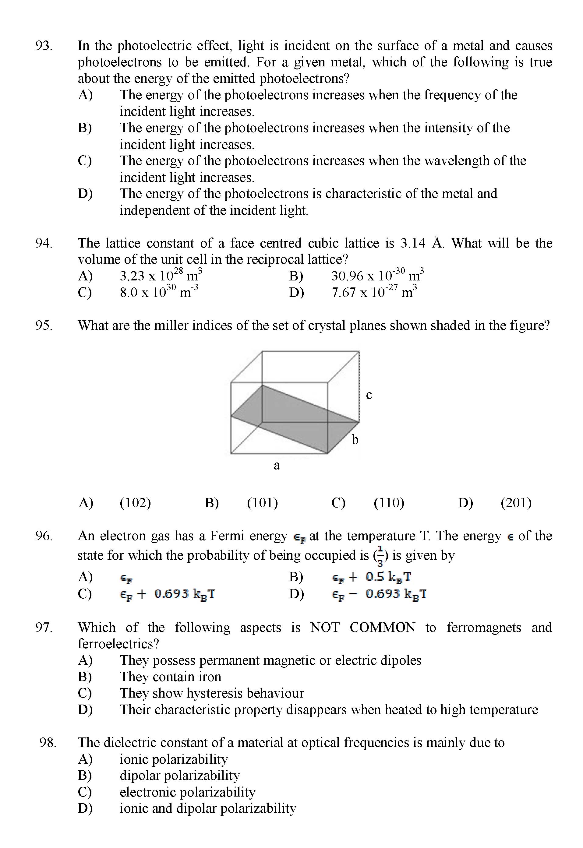 Kerala SET Physics Exam 2016 Question Code 16124 A 14