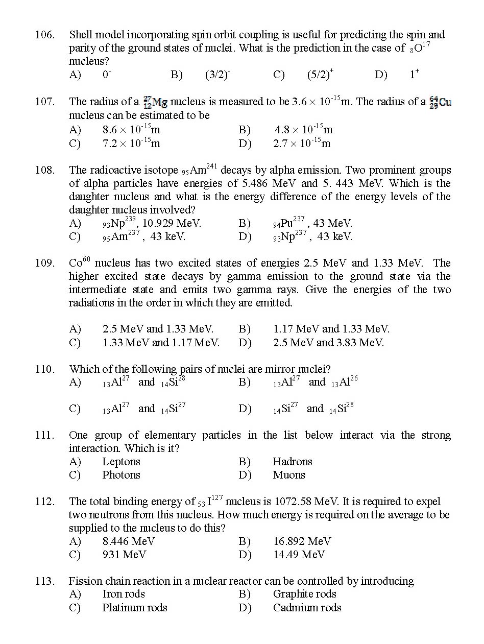 Kerala SET Physics Exam 2016 Question Code 16124 A 16