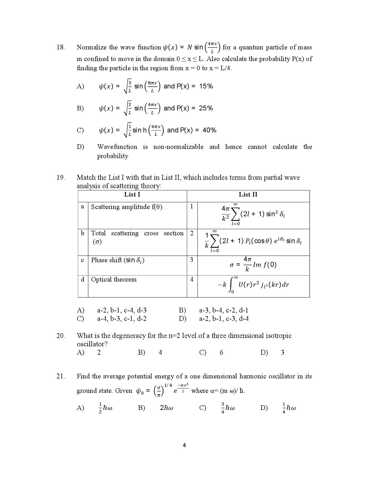 Kerala SET Physics Exam Question Paper January 2023 4