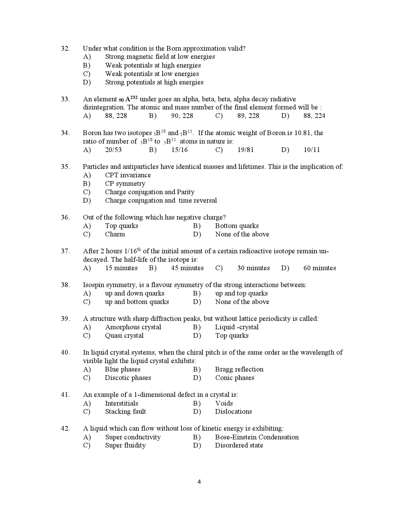 Kerala SET Physics Exam Question Paper July 2021 4