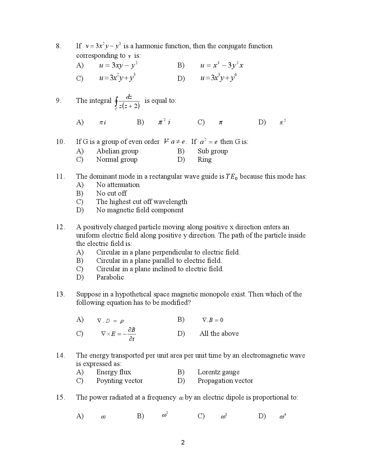 Kerala SET Physics Exam Question Paper July 2023 2