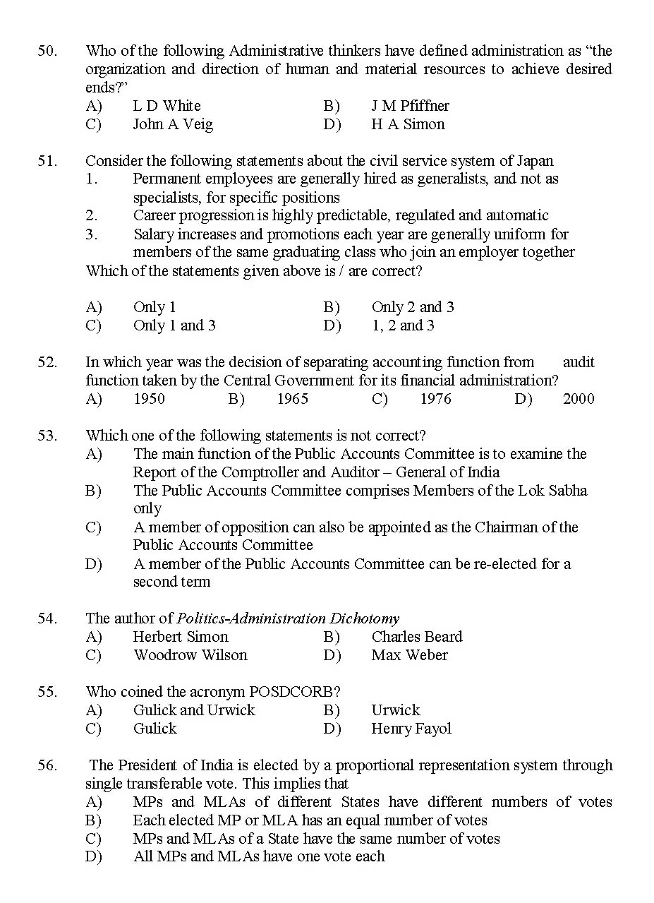 Kerala SET Political Science Exam 2014 Question Code 14225 6