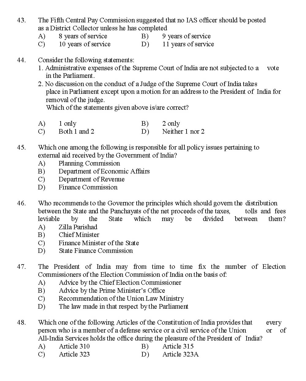 Kerala SET Political Science Exam 2015 Question Code 15625 6