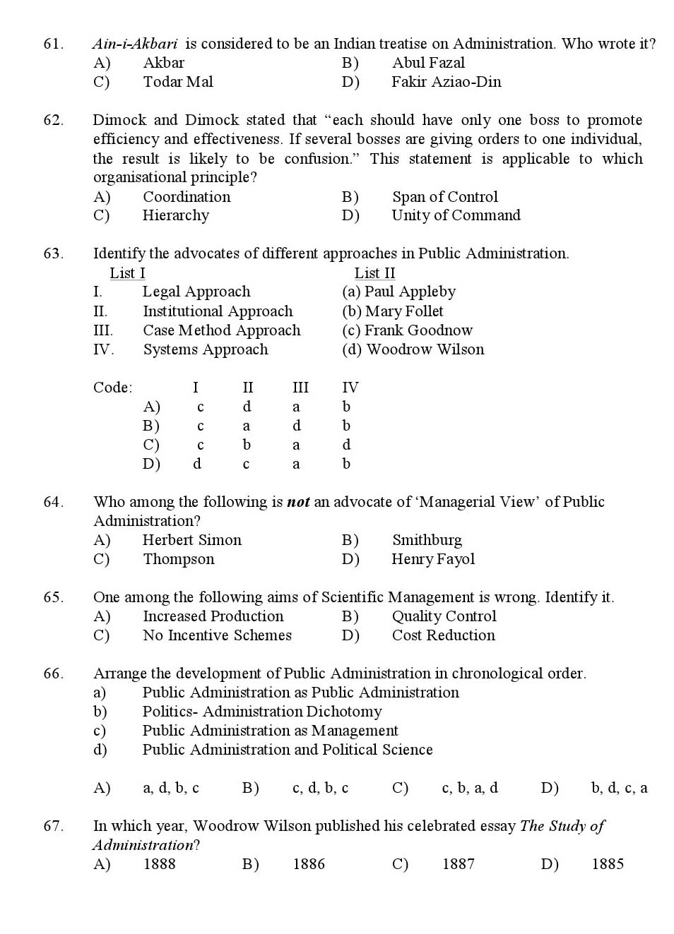 Kerala SET Political Science Exam 2016 Question Code 16625 A 12