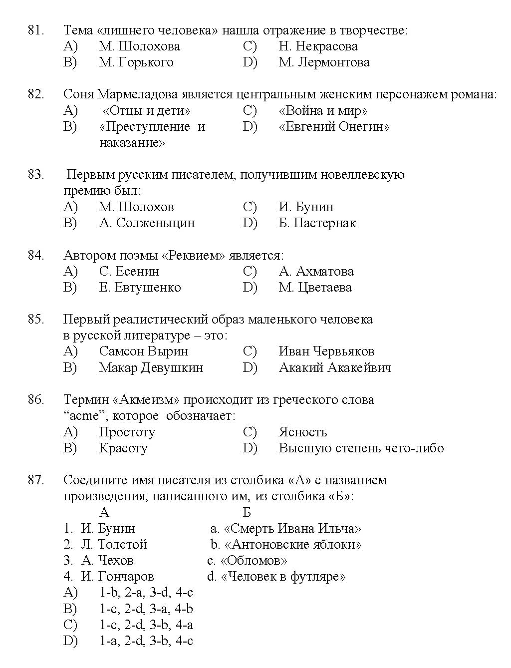 Kerala SET Russian Exam 2017 Question Code 17227 A 14