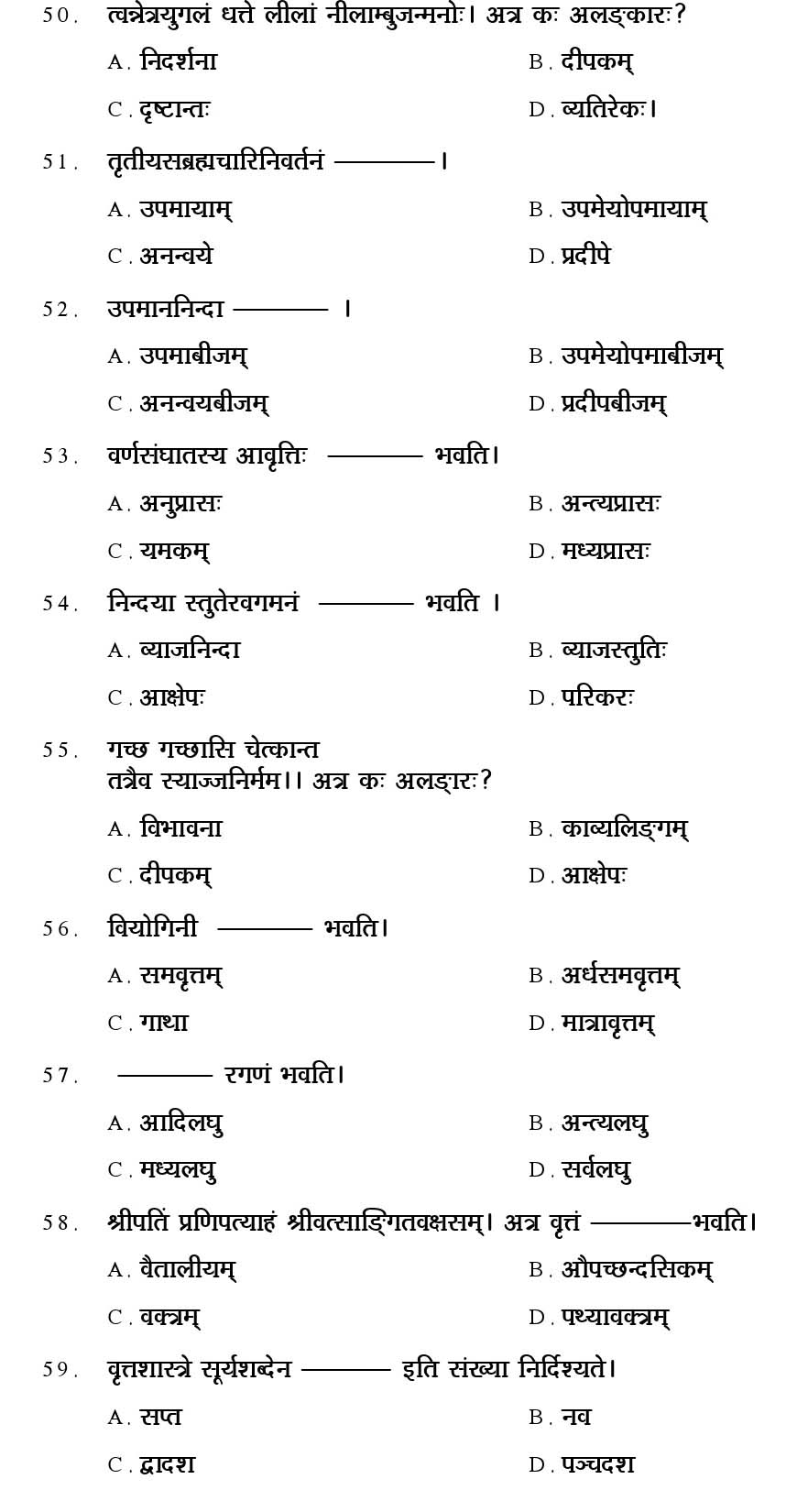 Kerala SET Sanskrit Exam 2014 Question Code 14228 6