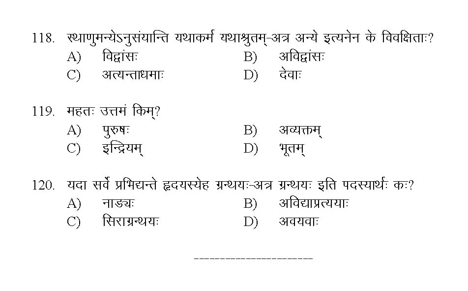 Kerala SET Sanskrit Exam 2017 Question Code 17228 A 14