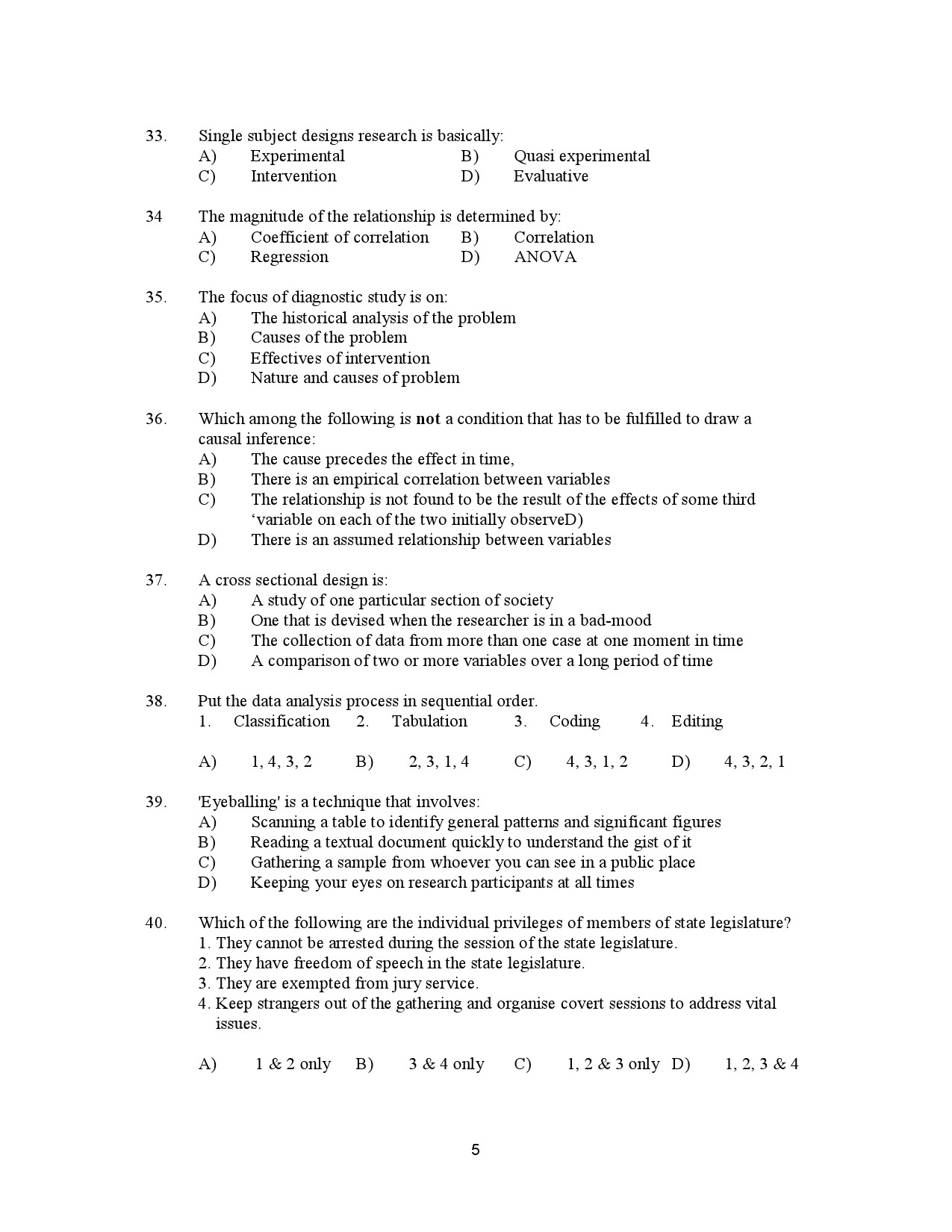 Kerala SET Social Work Exam Question Paper January 2023 5