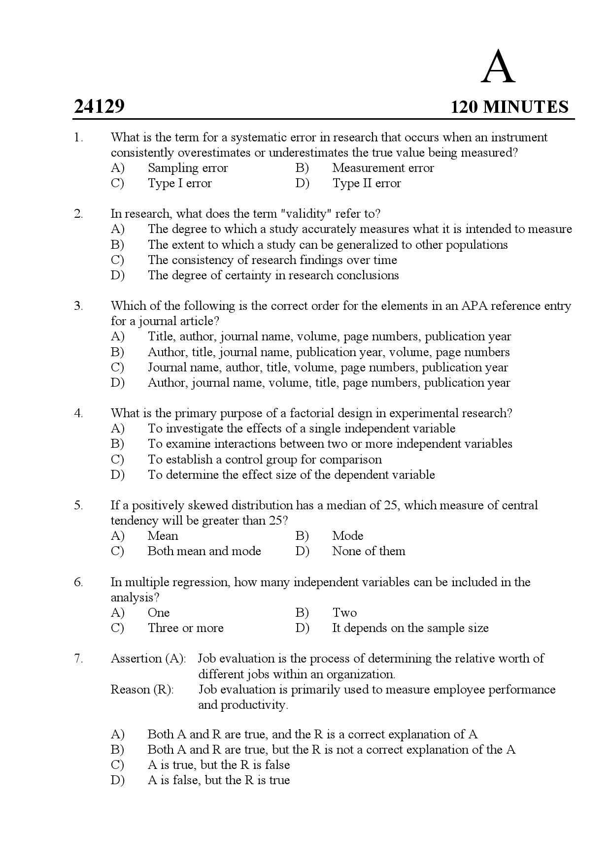 Kerala SET Social Work Exam Question Paper January 2024 1