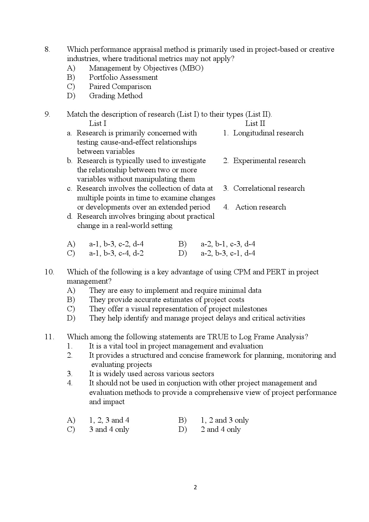 Kerala SET Social Work Exam Question Paper January 2024 2