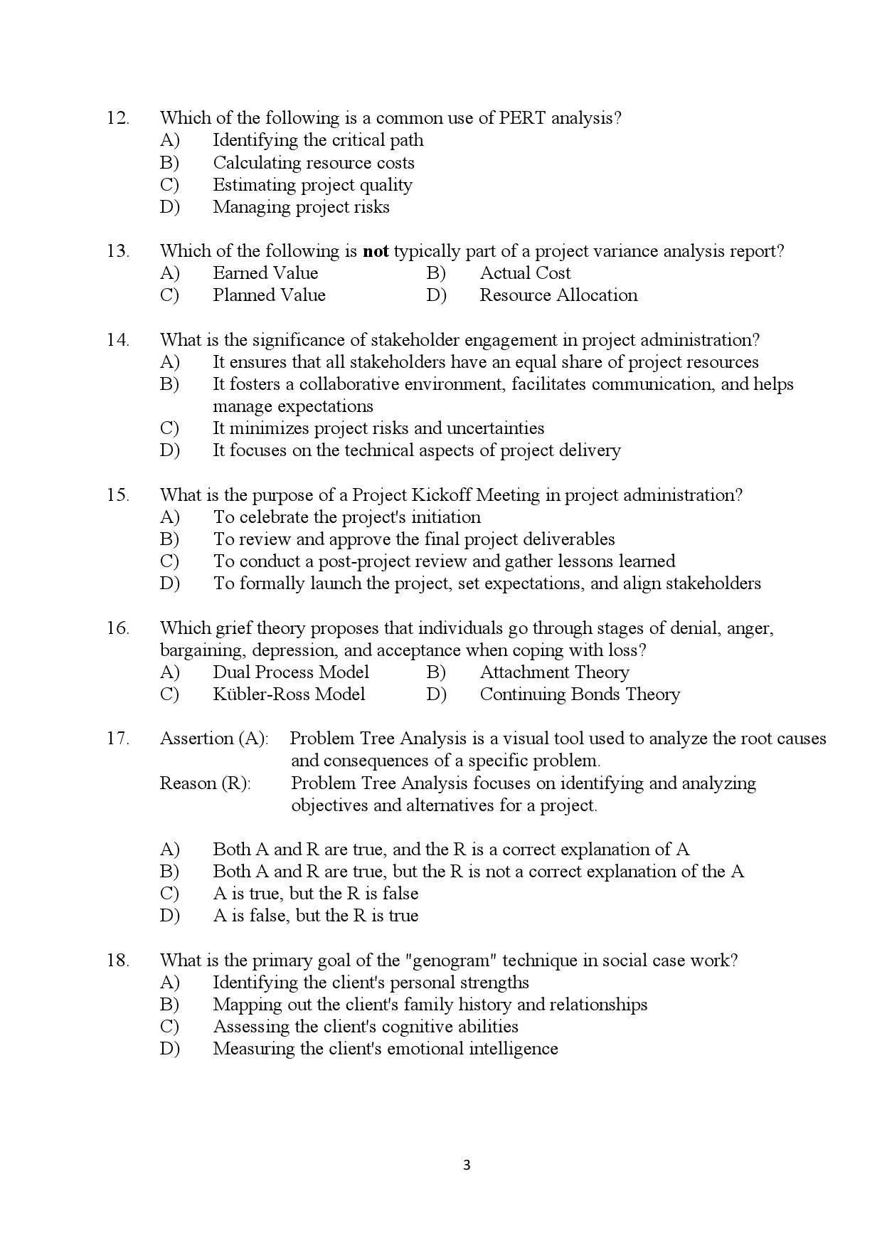 Kerala SET Social Work Exam Question Paper January 2024 3