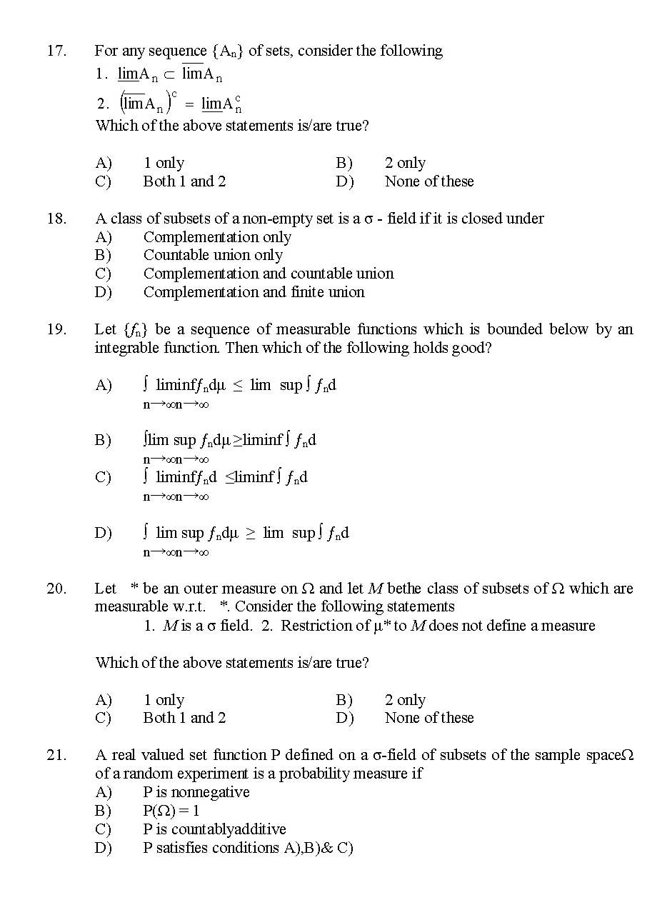Kerala SET Statistics Exam 2014 Question Code 14231 3