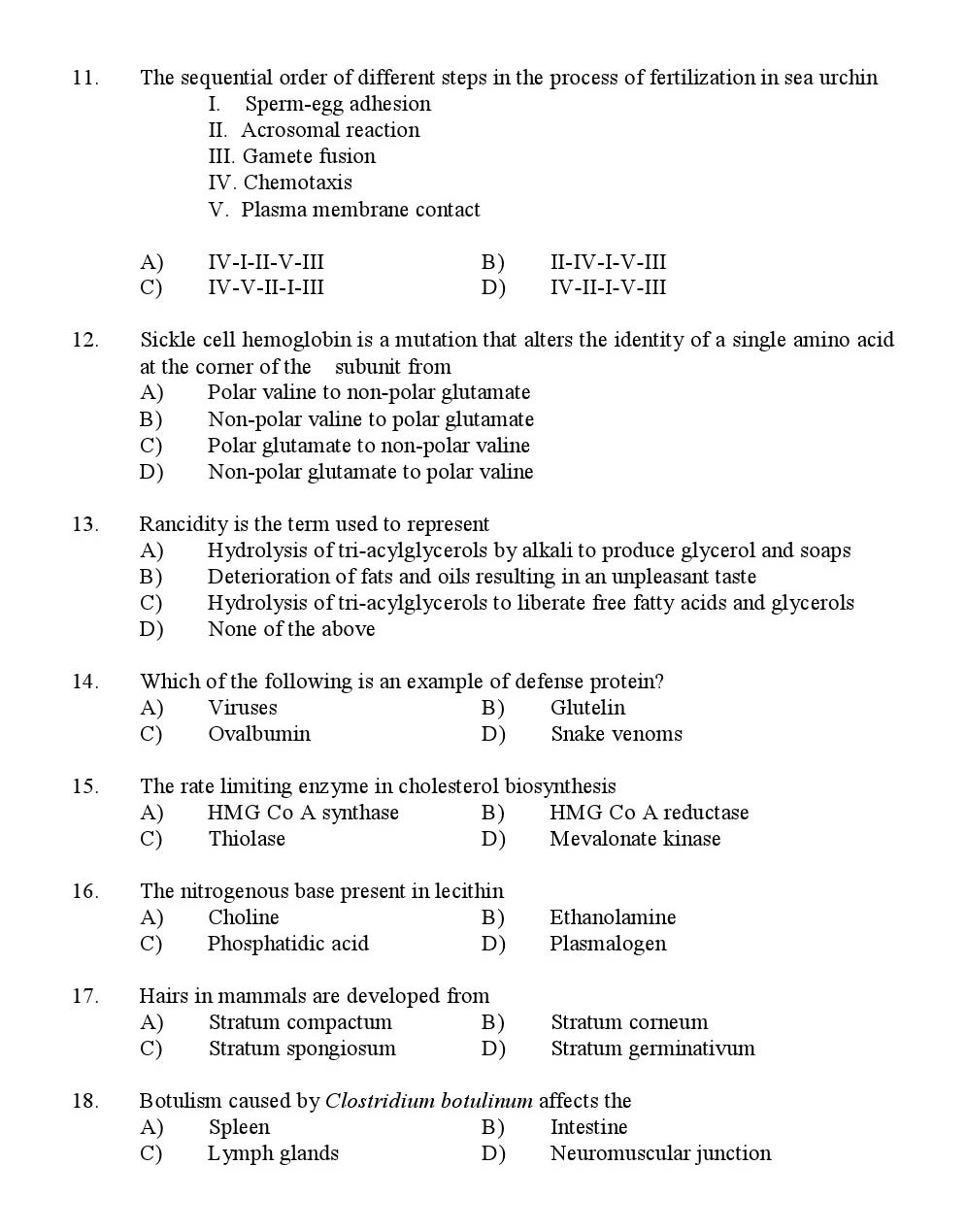 Kerala SET Zoology Exam 2013 Question Code 13635 2