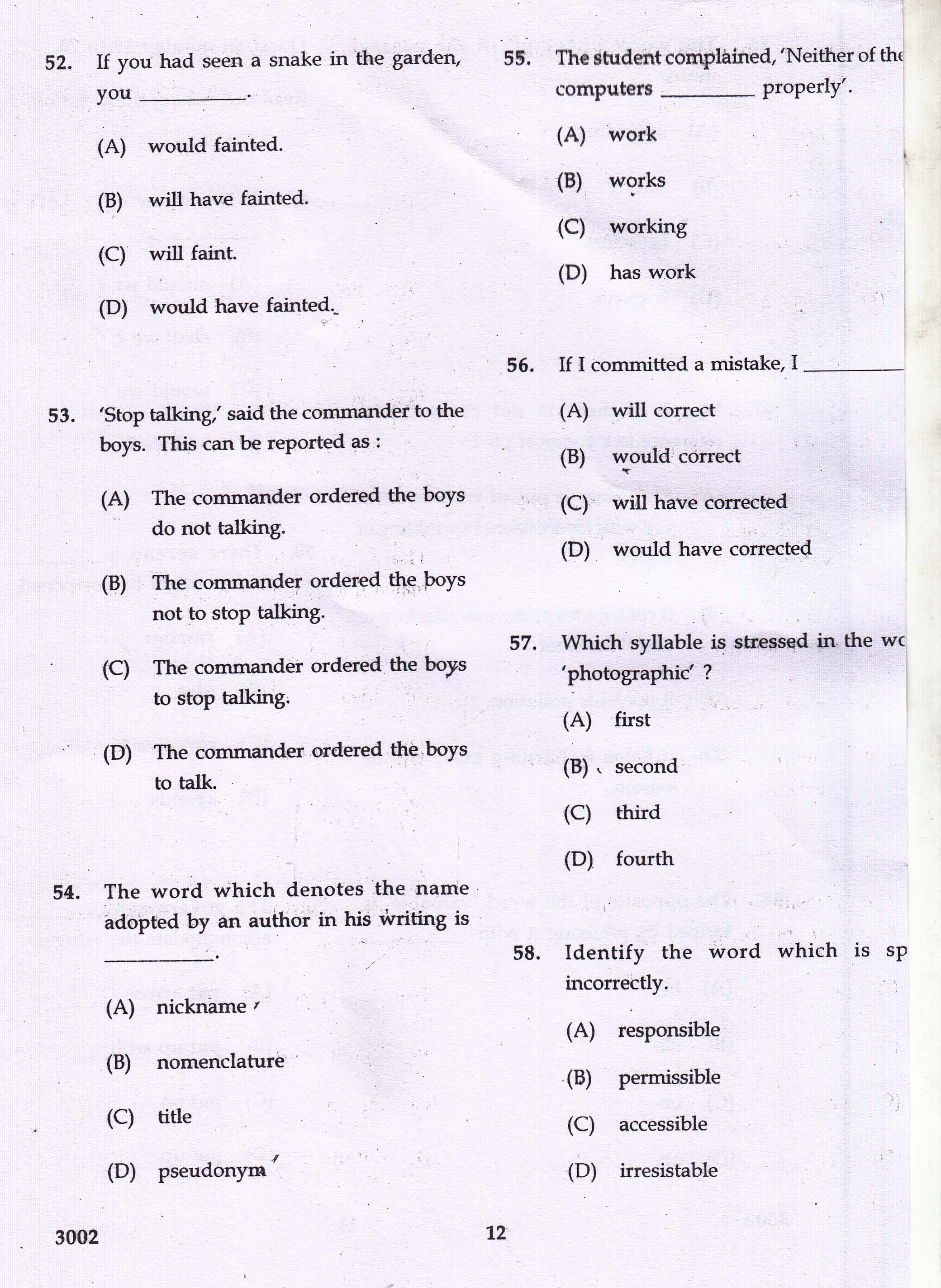 KTET Category III Part 2 English Question Paper with Answers 2017 3