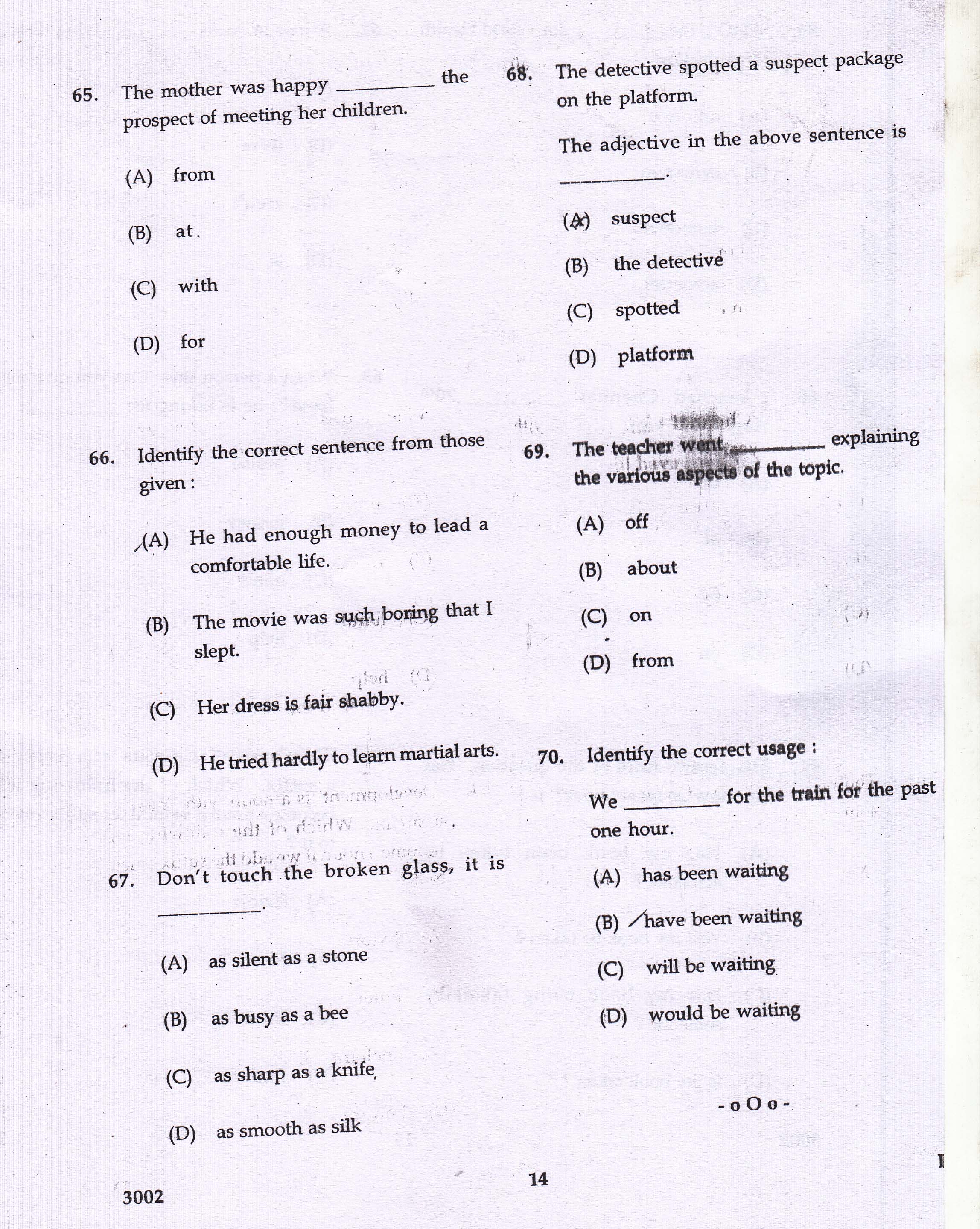 KTET Category III Part 2 English Question Paper with Answers 2017 5