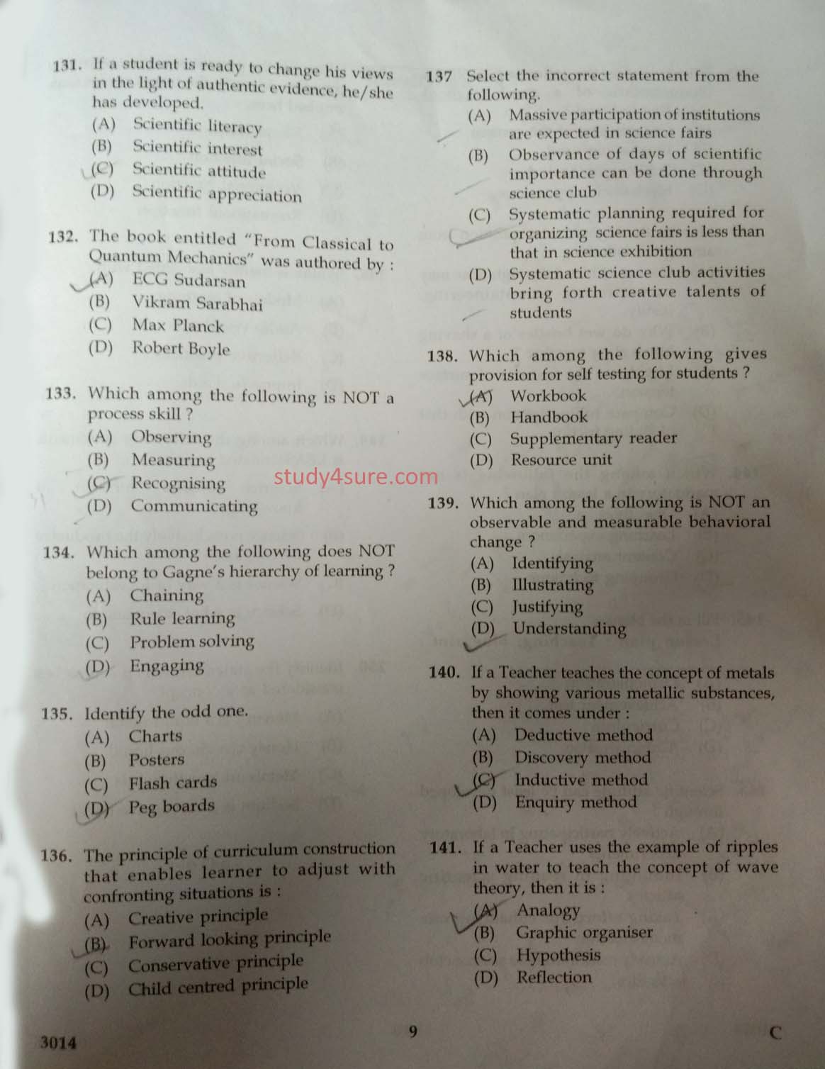 KTET Category III Part 3 Physical Science December 2020 7