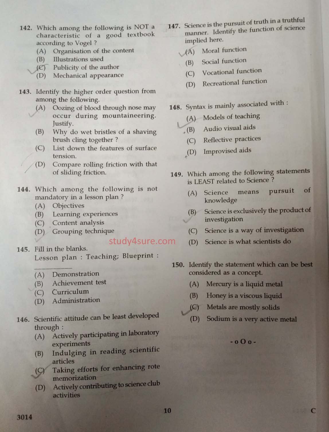 KTET Category III Part 3 Physical Science December 2020 8