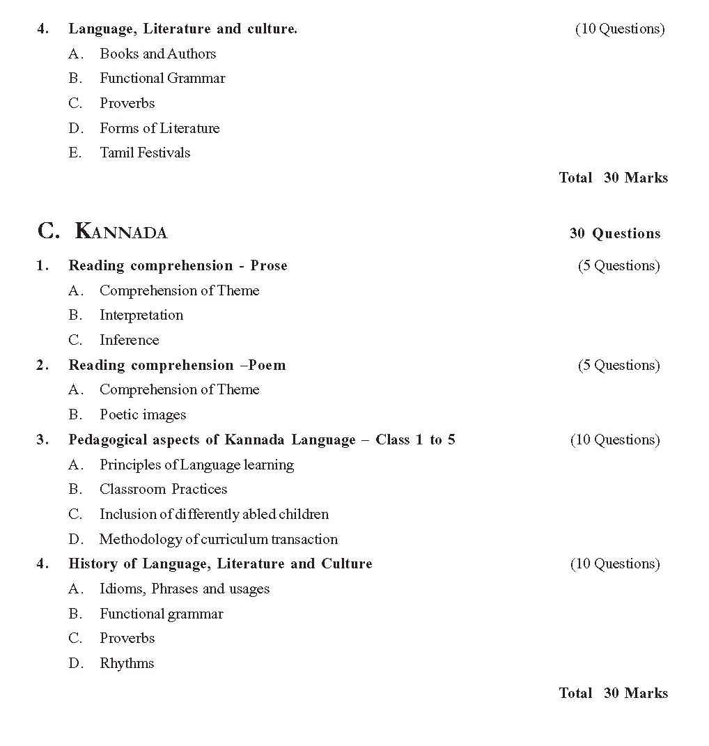 KTET Exam Syllabus for Category I Paper I Examination of The Year 2012 4