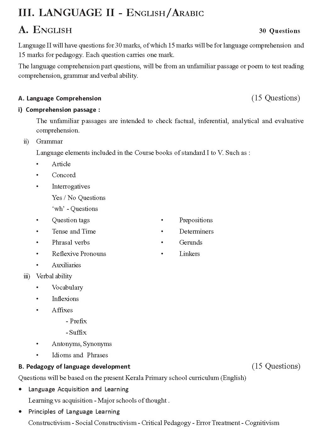 KTET Exam Syllabus for Category I Paper I Examination of The Year 2012 5