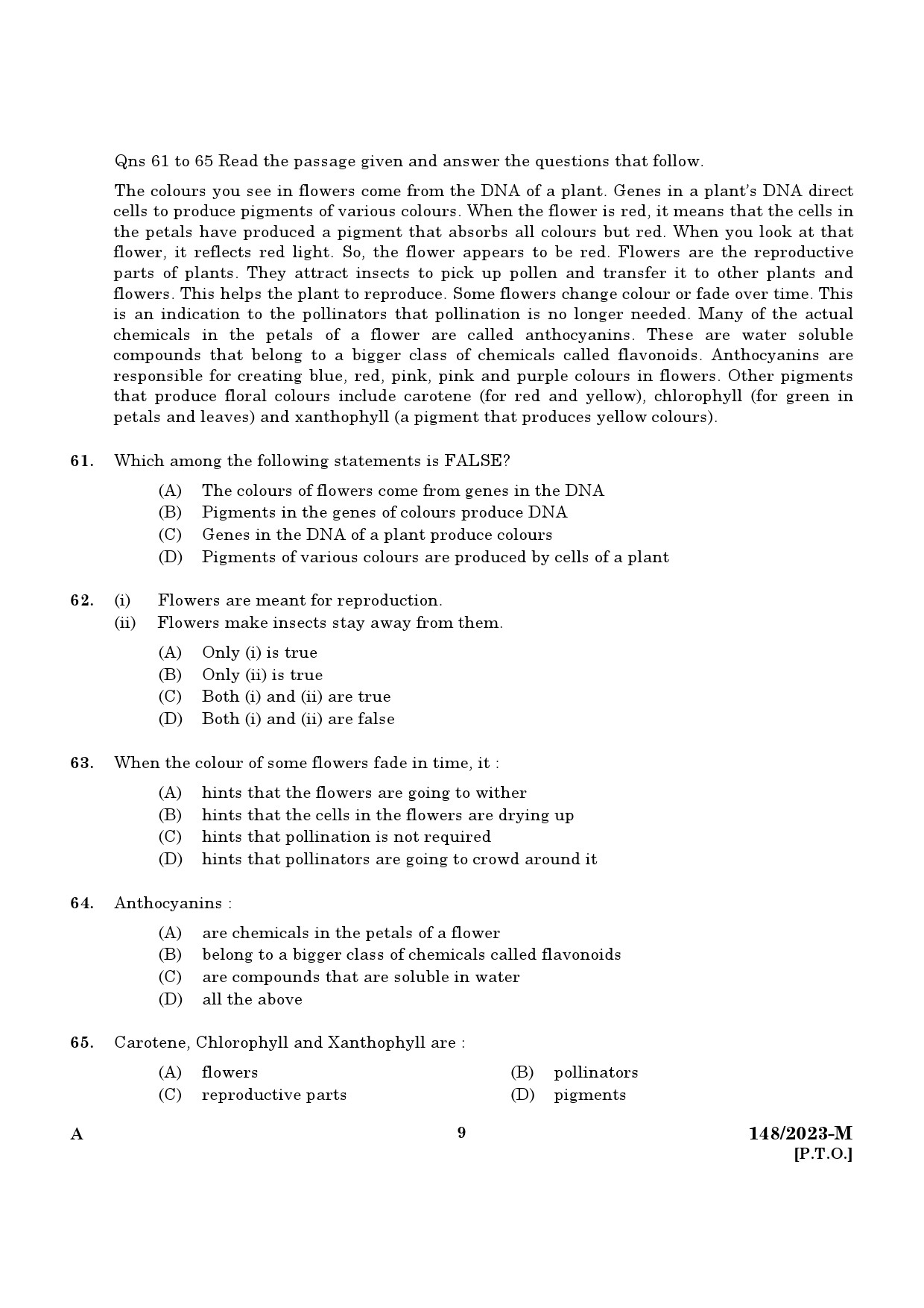 KPSC LD Typist Malayalam Exam 2023 Code 1482023 M 7