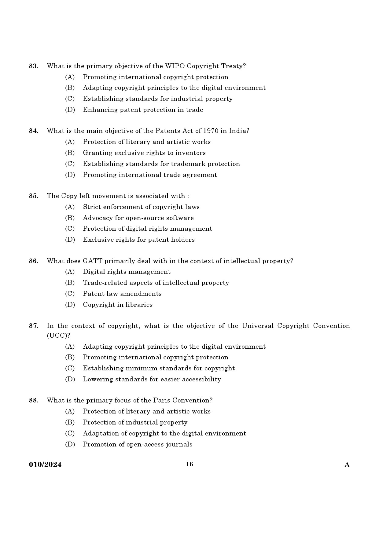 KPSC Librarian Grade III Exam 2024 Code 0102024 14