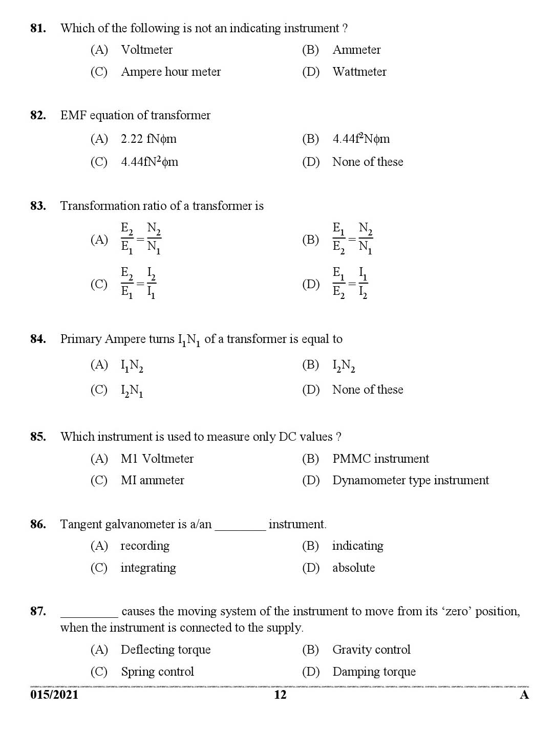 KPSC Lineman Exam 2021 Code 0152021 11