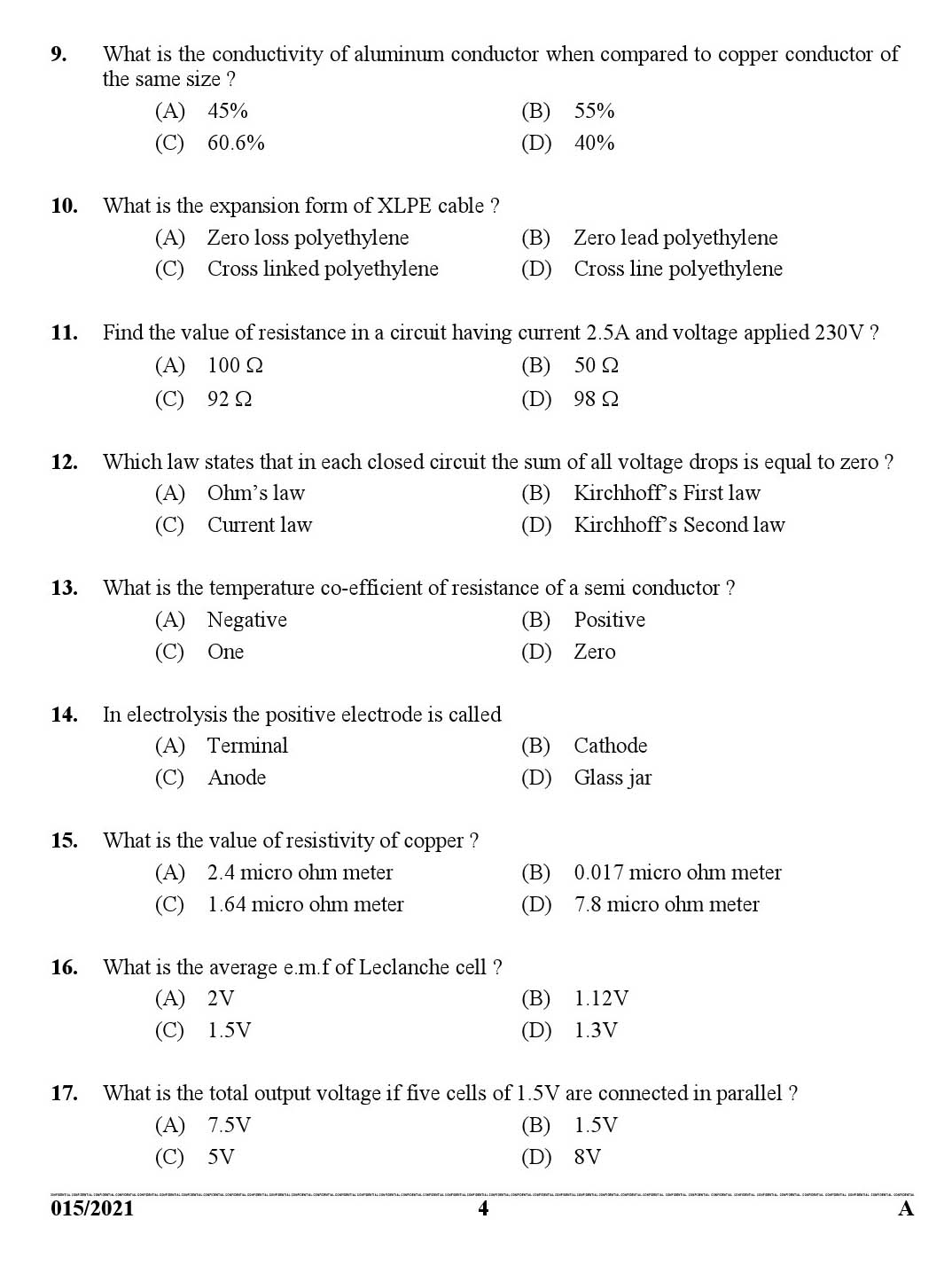 KPSC Lineman Exam 2021 Code 0152021 3