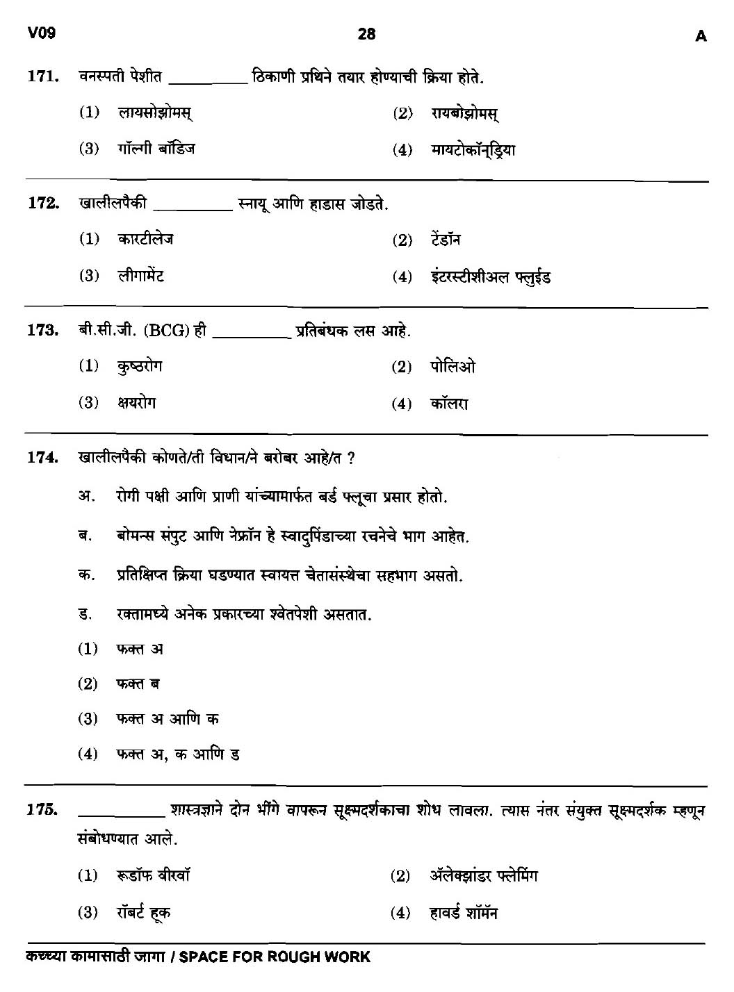 Maharashtra PSC Clerk Typist Main Exam Question Paper 2017 27