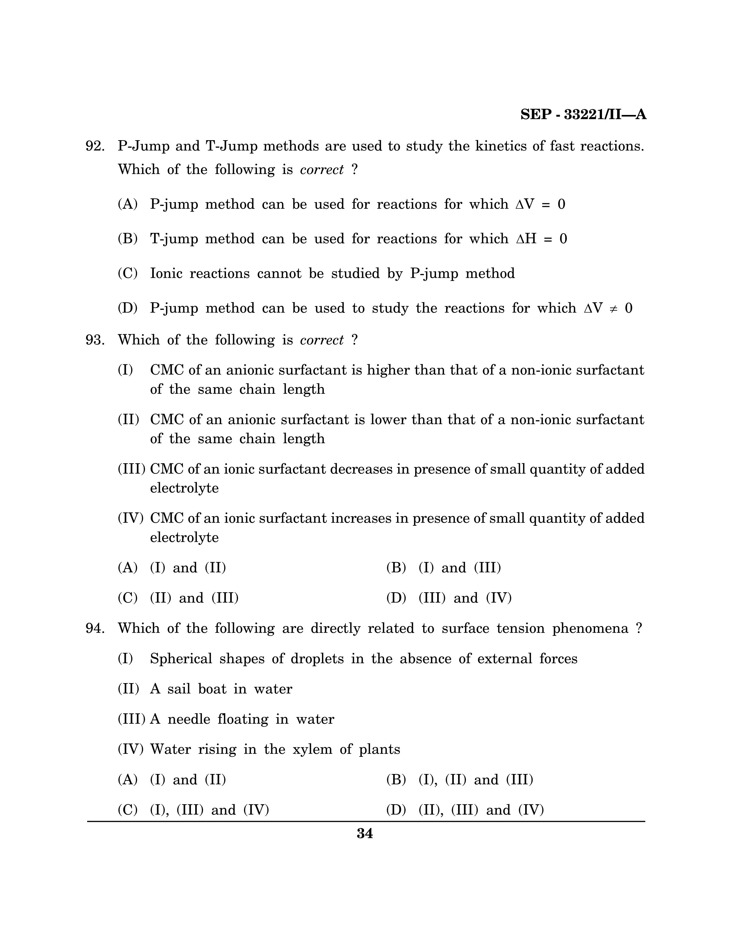 Maharashtra SET Chemical Sciences Exam Question Paper September 2021 33