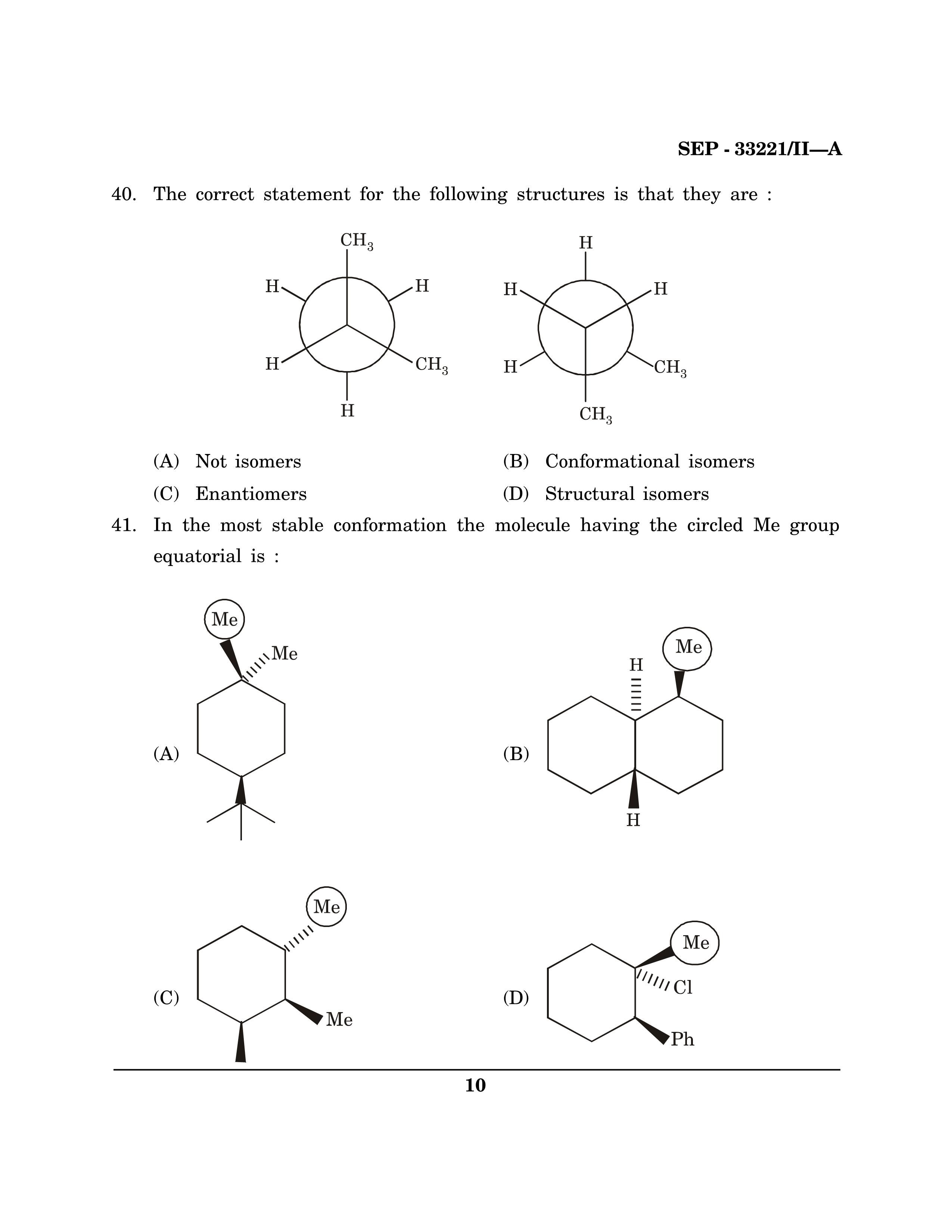 Maharashtra SET Chemical Sciences Exam Question Paper September 2021 9