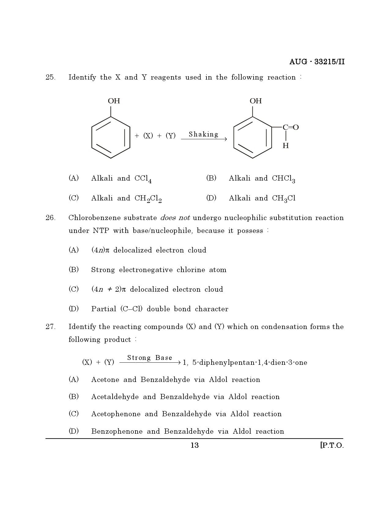 Maharashtra SET Chemical Sciences Question Paper II August 2015 12