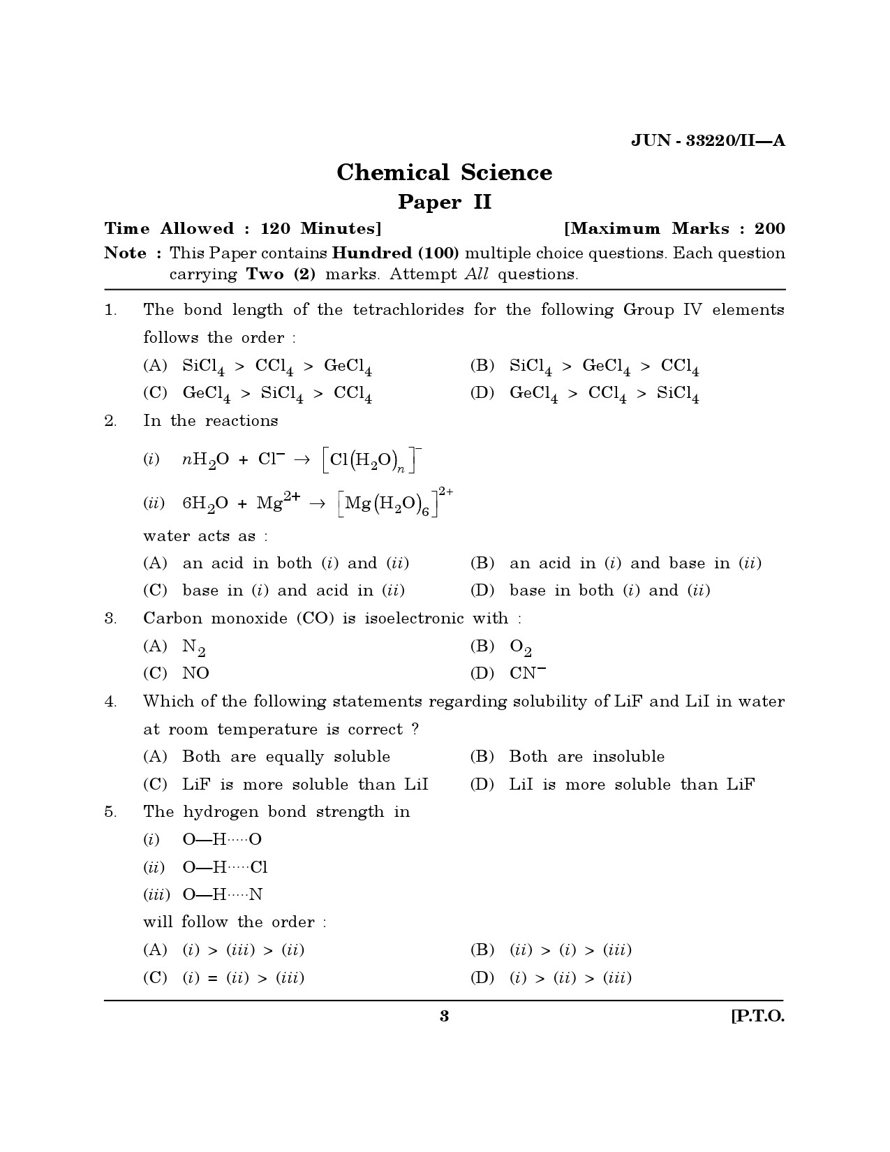 Maharashtra SET Chemical Sciences Question Paper II June 2020 2