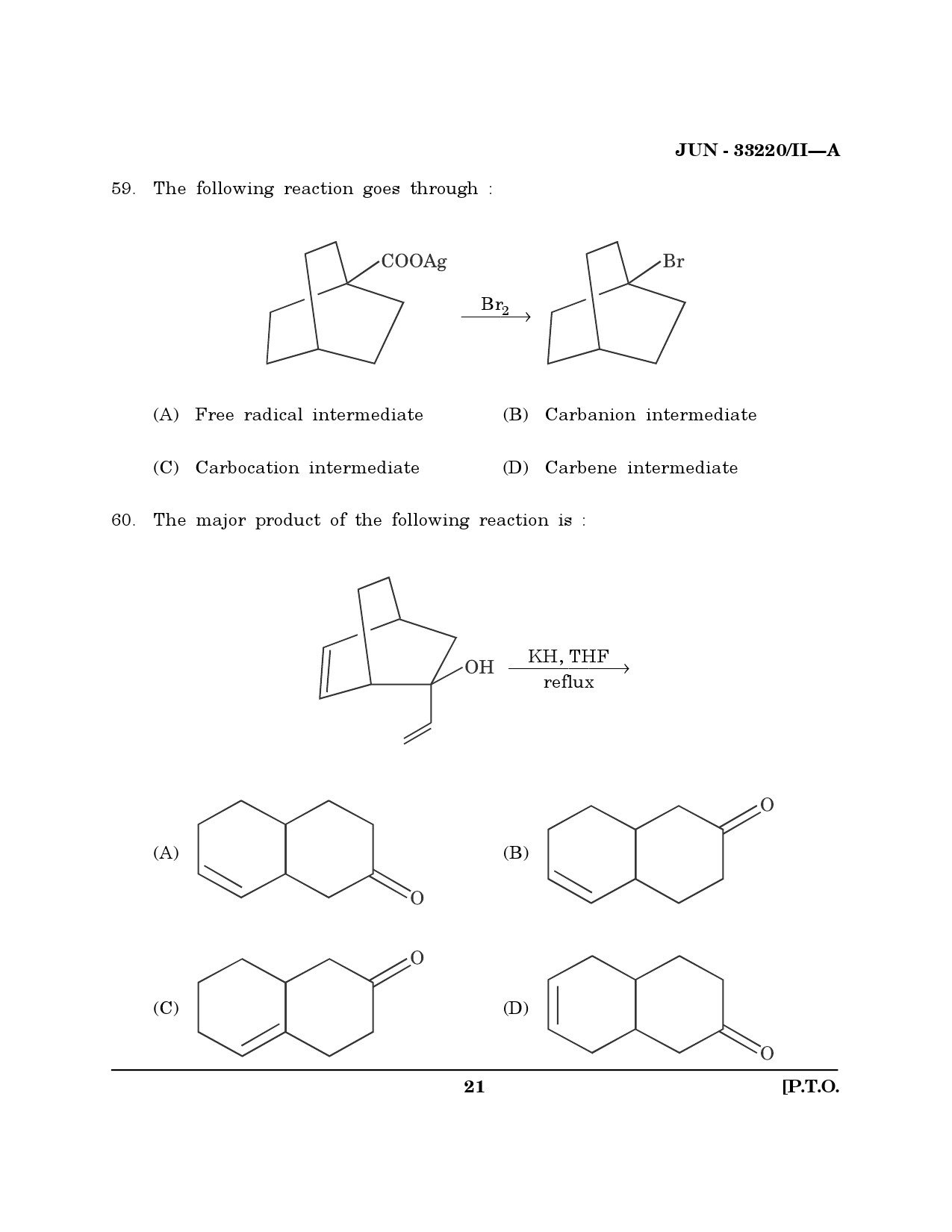 Maharashtra SET Chemical Sciences Question Paper II June 2020 20