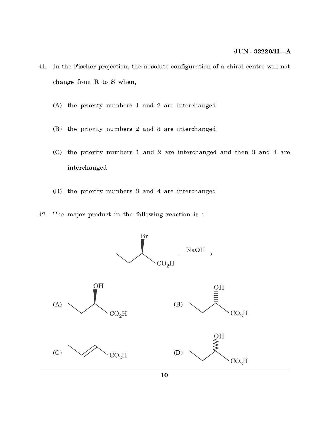 Maharashtra SET Chemical Sciences Question Paper II June 2020 9