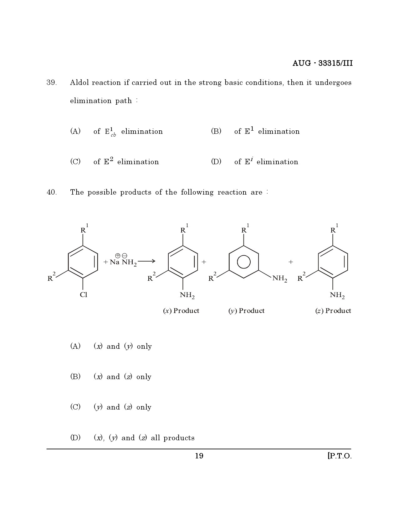 Maharashtra SET Chemical Sciences Question Paper III August 2015 18