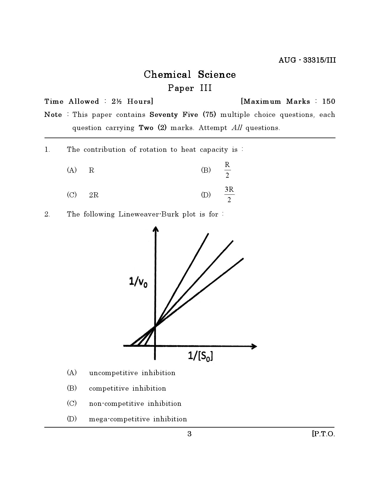 Maharashtra SET Chemical Sciences Question Paper III August 2015 2