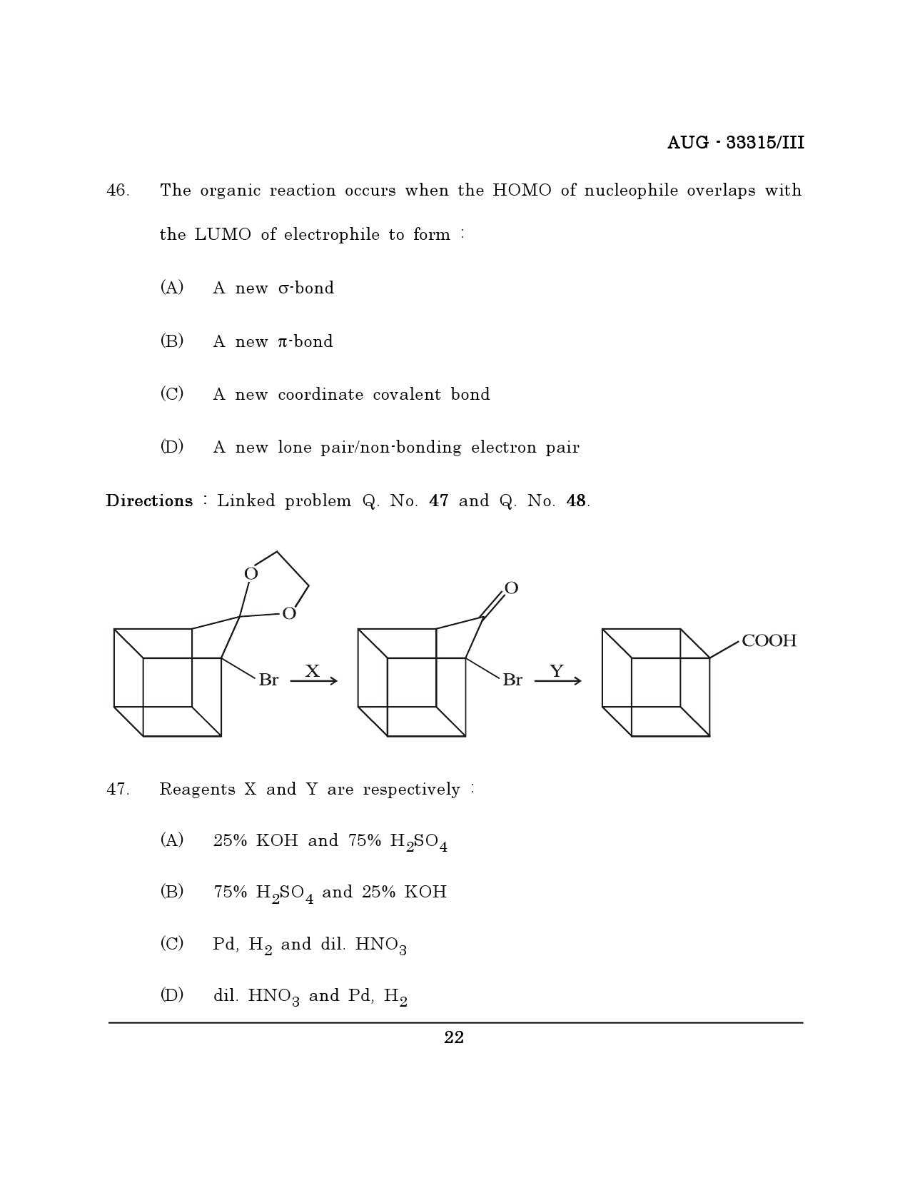 Maharashtra SET Chemical Sciences Question Paper III August 2015 21