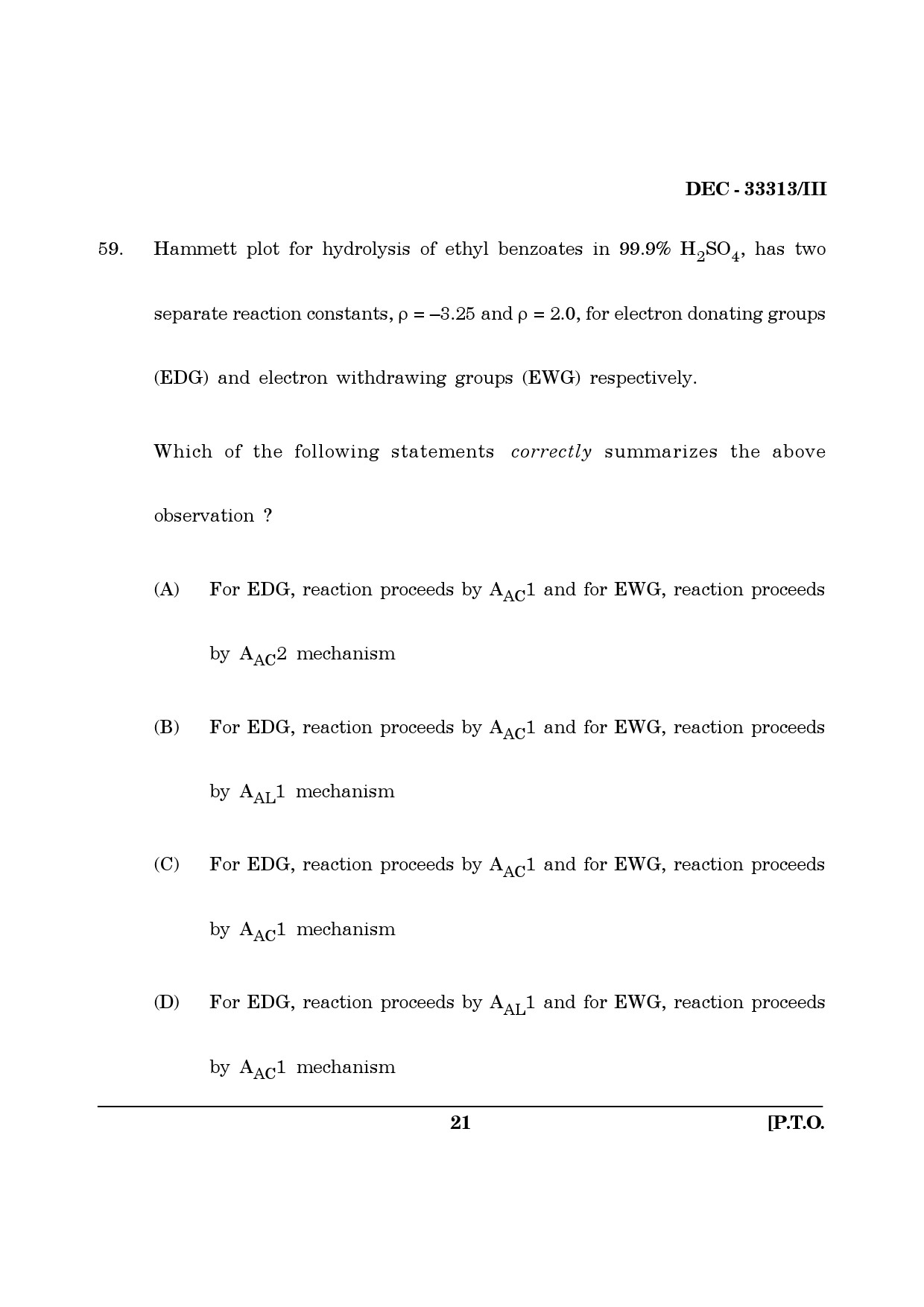 Maharashtra SET Chemical Sciences Question Paper III December 2013 20