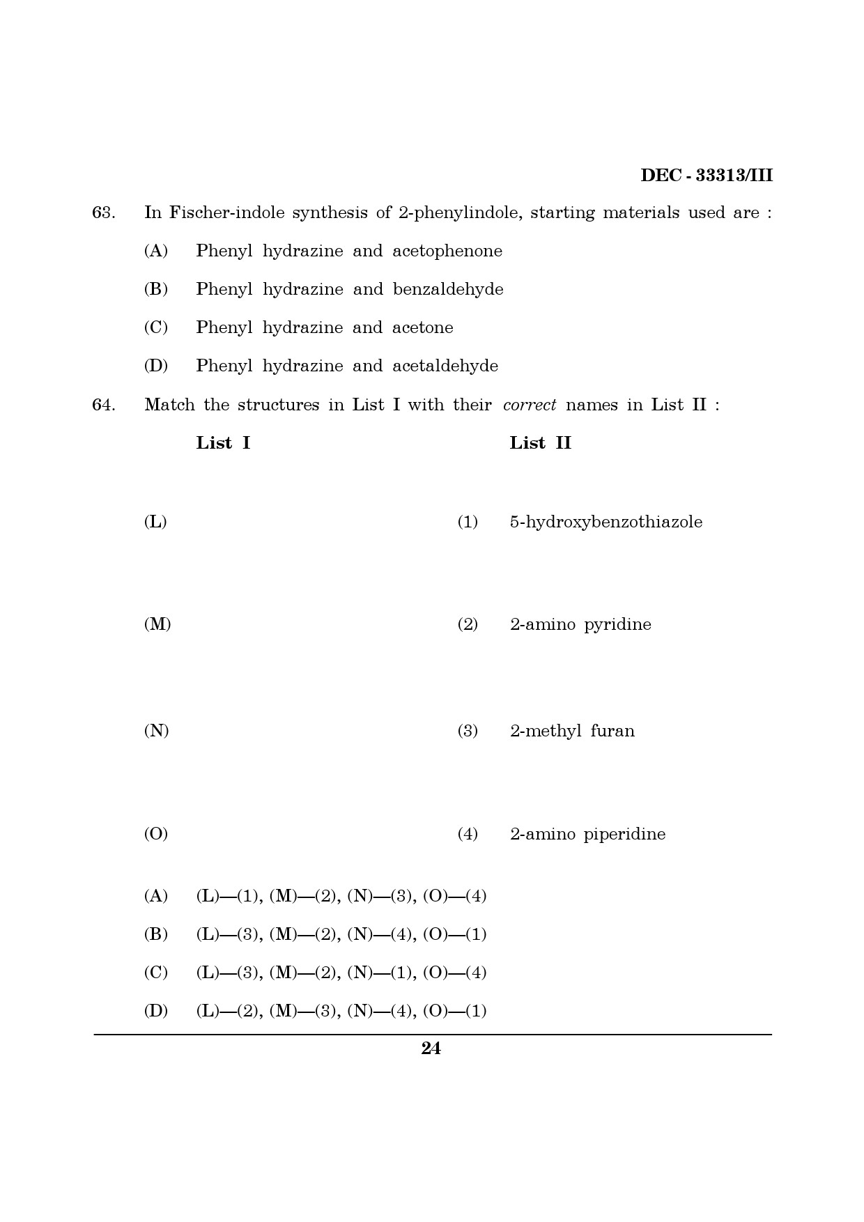 Maharashtra SET Chemical Sciences Question Paper III December 2013 23