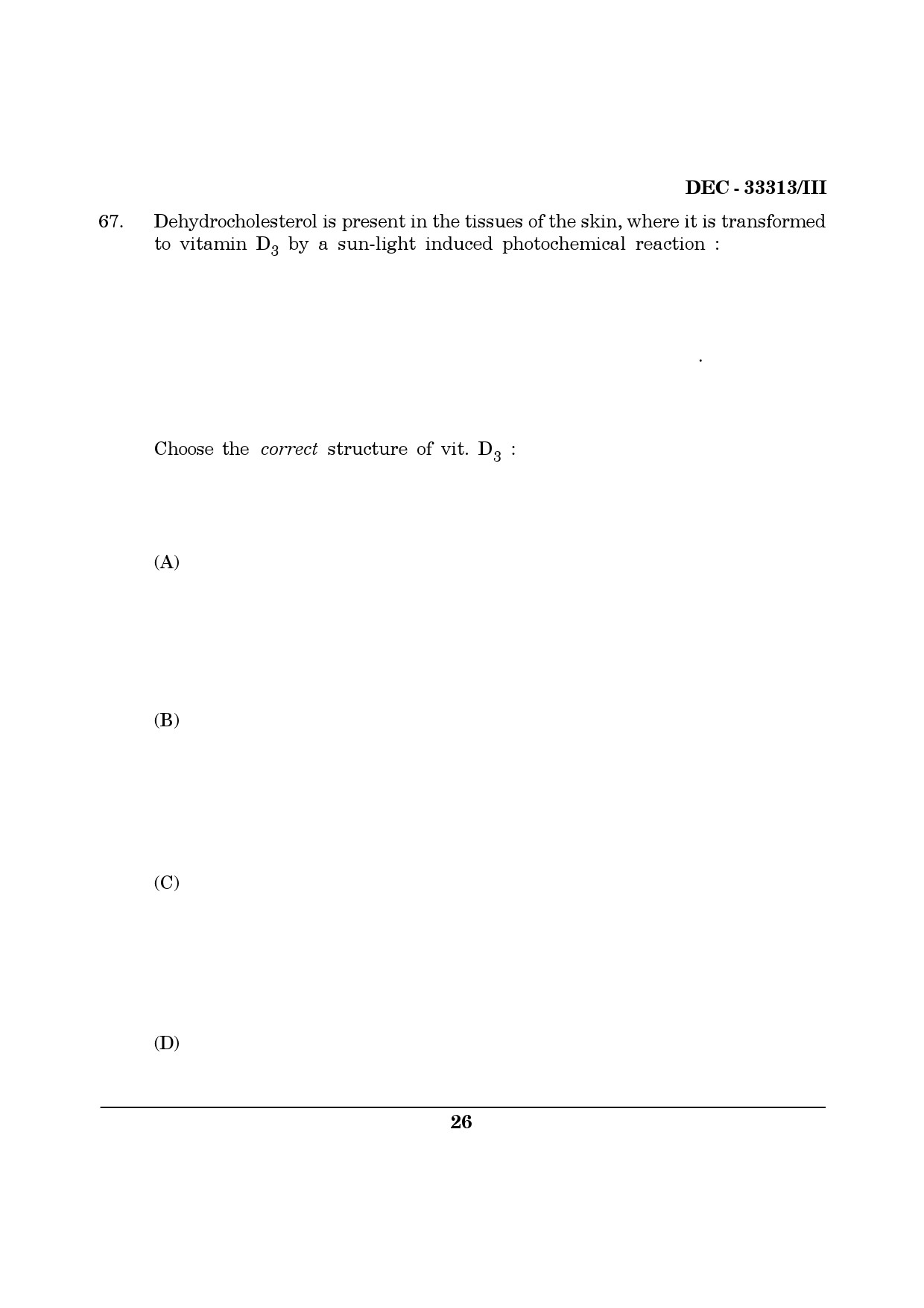 Maharashtra SET Chemical Sciences Question Paper III December 2013 25