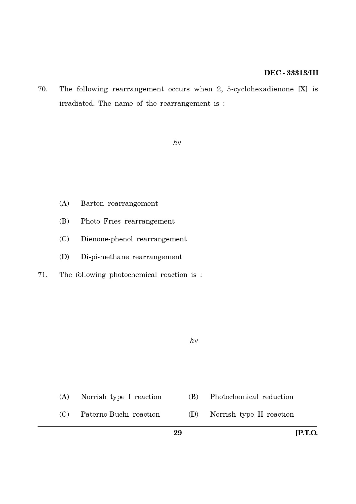 Maharashtra SET Chemical Sciences Question Paper III December 2013 28