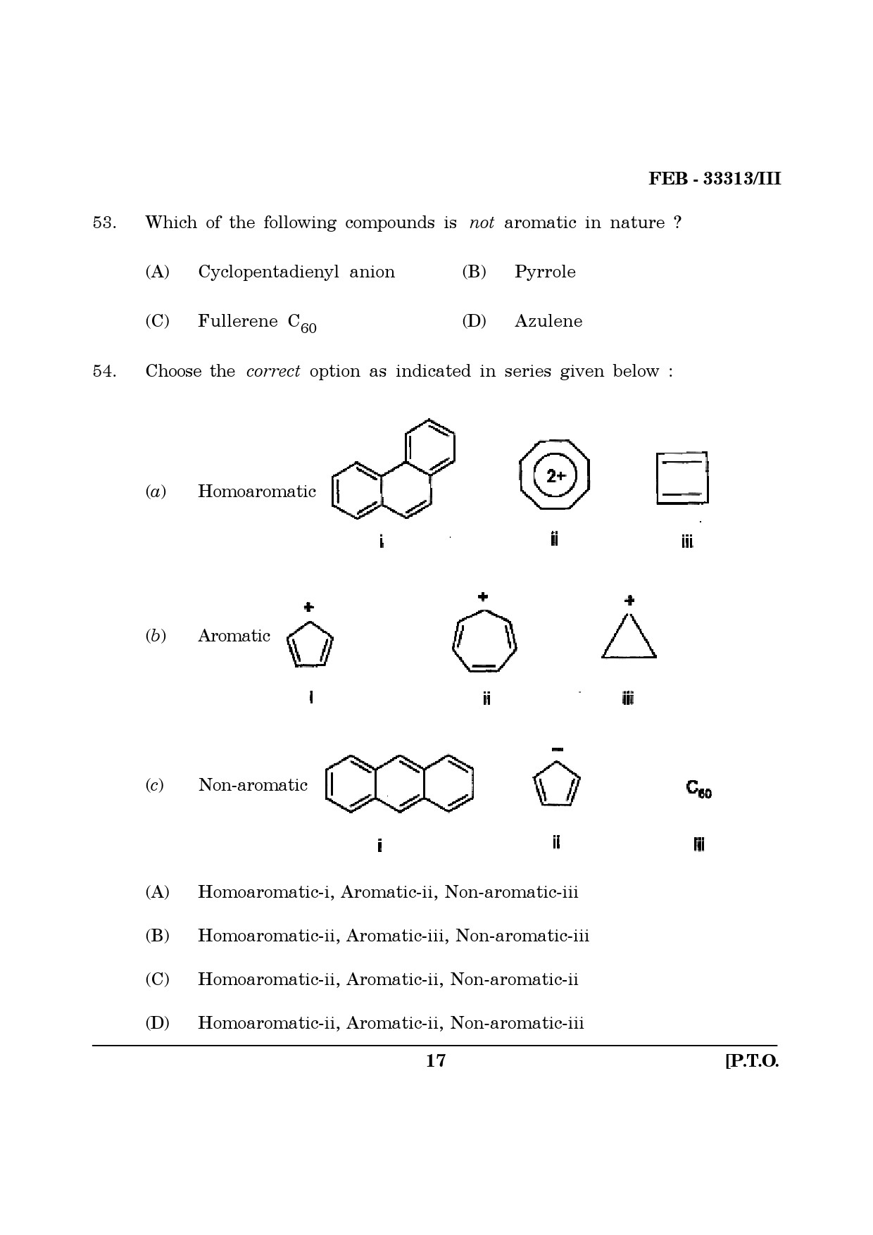 Maharashtra SET Chemical Sciences Question Paper III February 2013 17