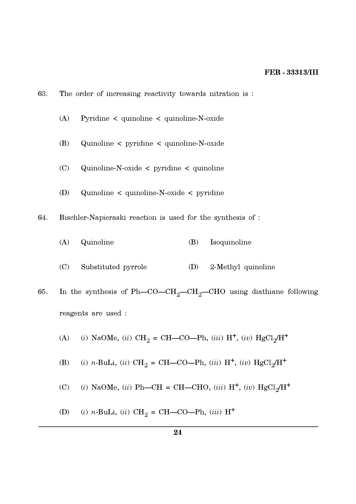Maharashtra SET Chemical Sciences Question Paper III February 2013 24