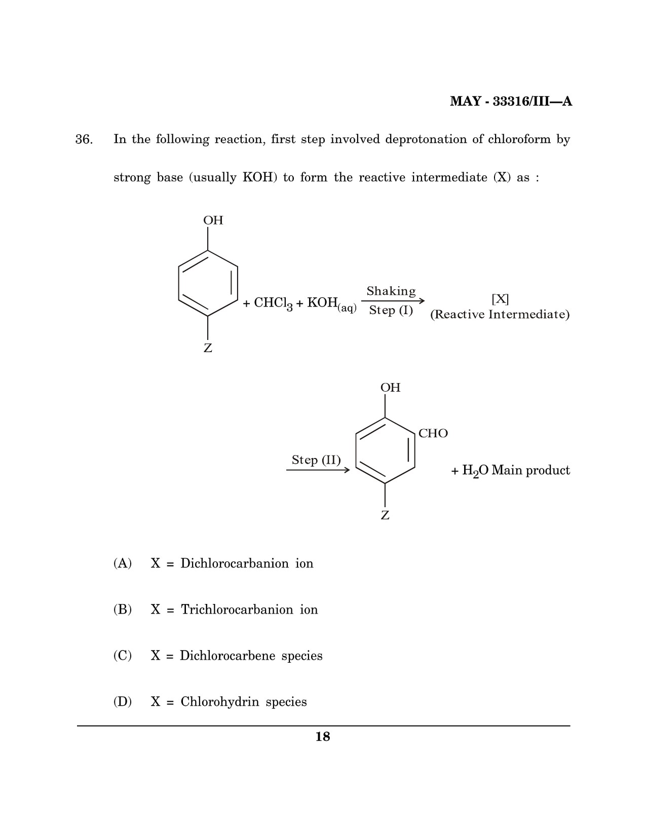 Maharashtra SET Chemical Sciences Question Paper III May 2016 17
