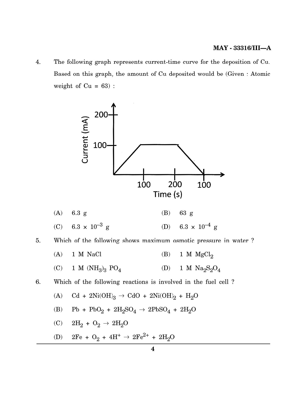 Maharashtra SET Chemical Sciences Question Paper III May 2016 3