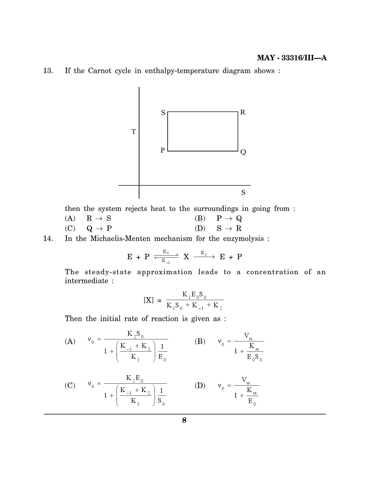 Maharashtra SET Chemical Sciences Question Paper III May 2016 7