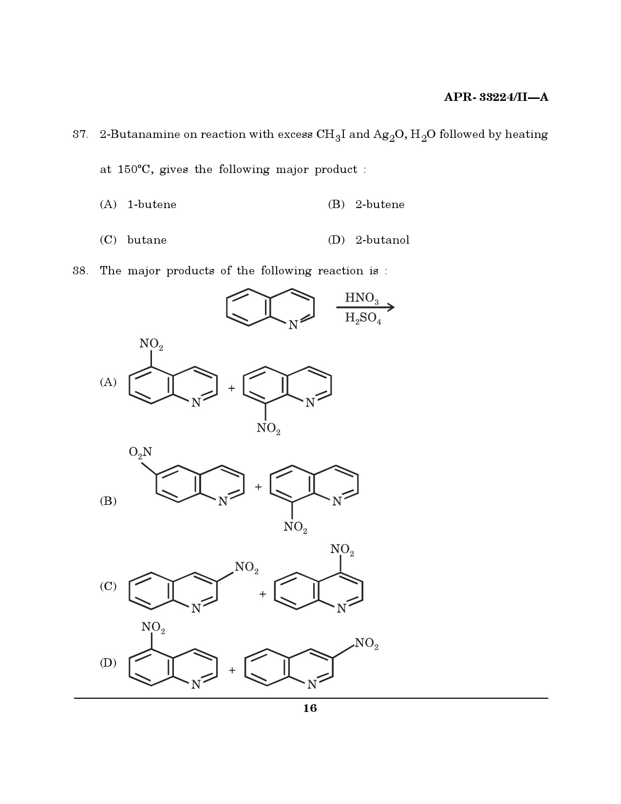 MH SET Chemical Sciences Question Paper II April 2024 15