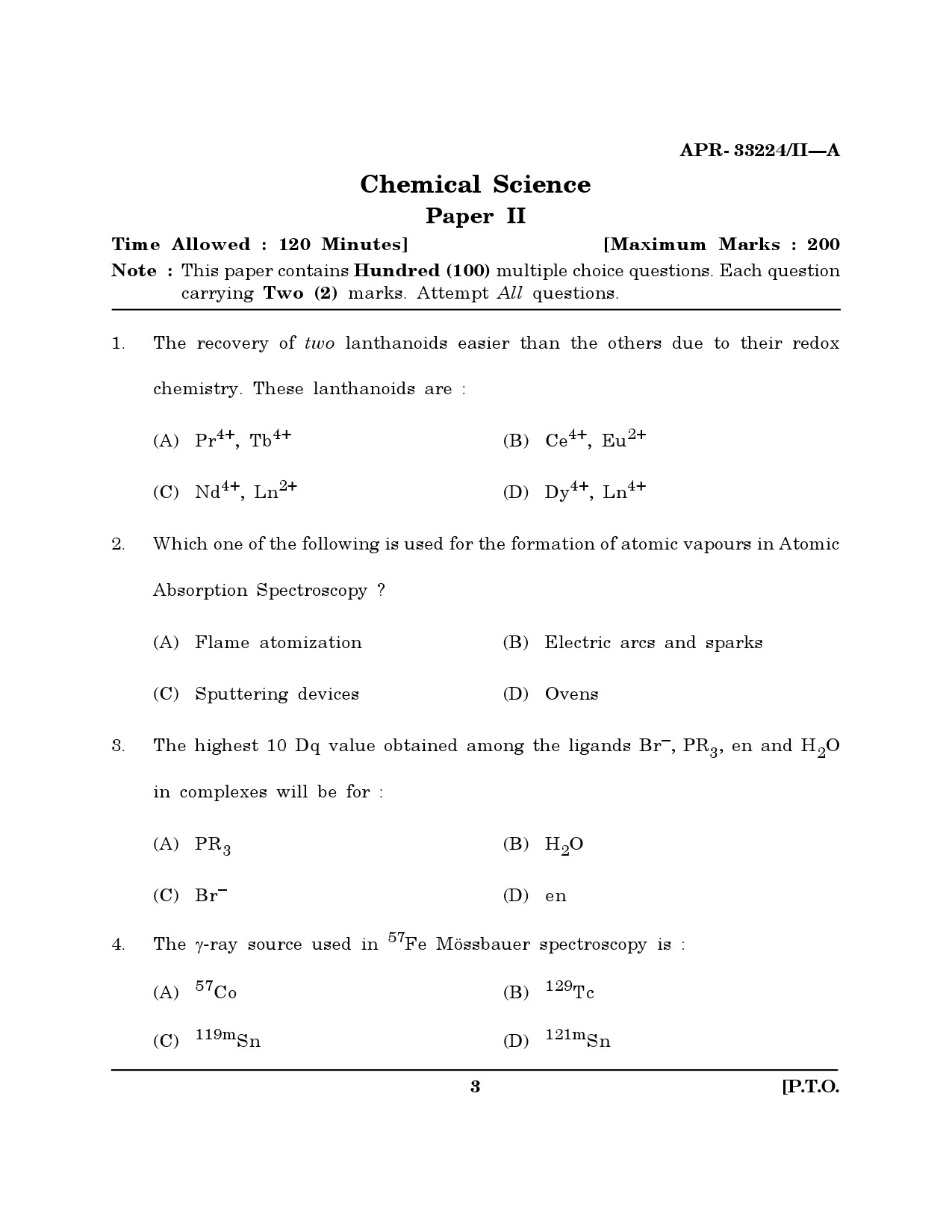 MH SET Chemical Sciences Question Paper II April 2024 2