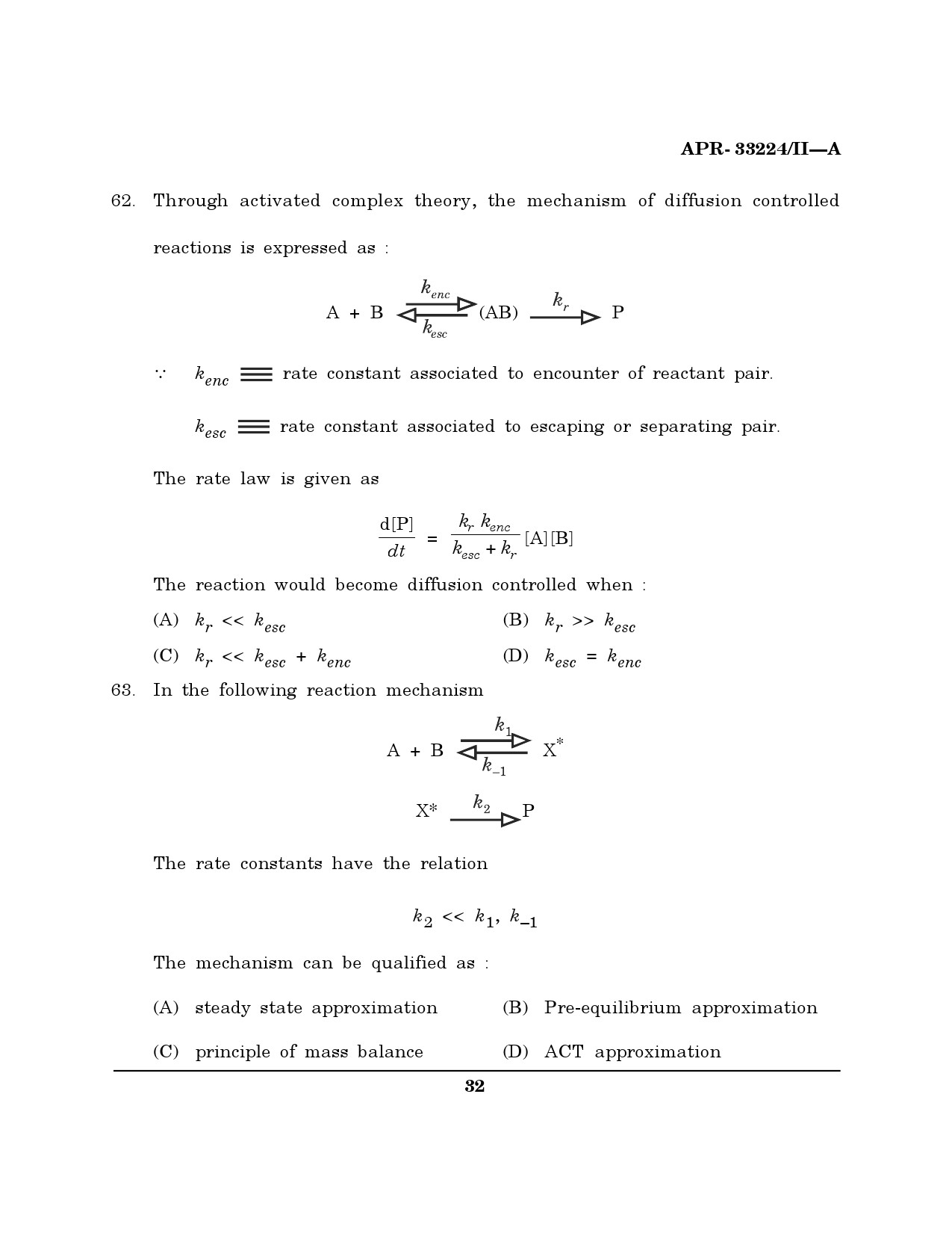 MH SET Chemical Sciences Question Paper II April 2024 31